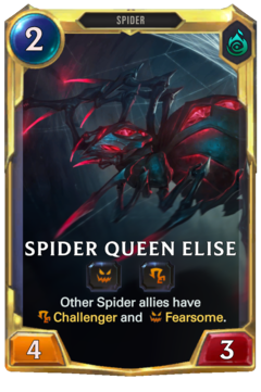 Leveled Spider Queen Elise Card