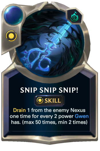 Skill: Snip Snip Snip! Card