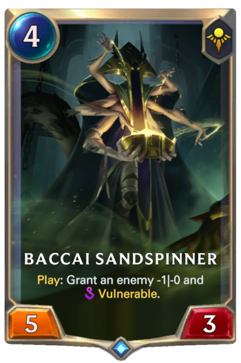 Baccai Sandspinner Card