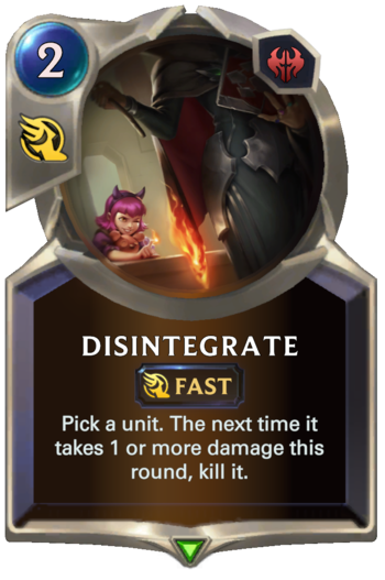 Disintegrate Card