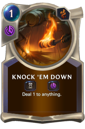 Knock 'Em Down Card