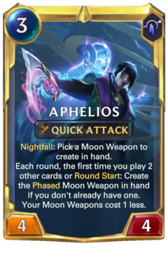 Leveled Aphelios Card