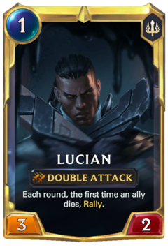 Leveled Lucian Card