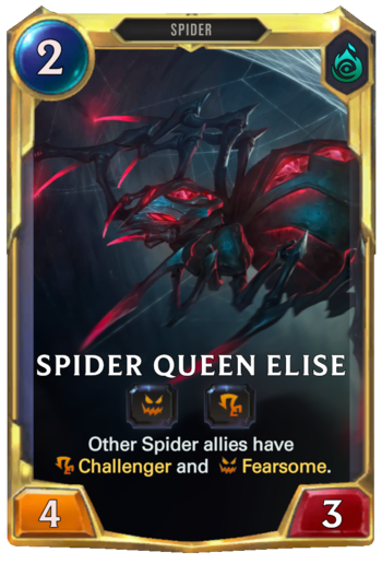 Leveled Spider Queen Elise Card