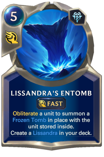 Lissandra's Entomb Card