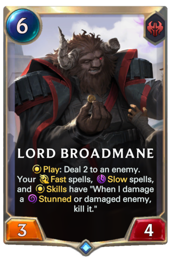 Lord Broadmane Card