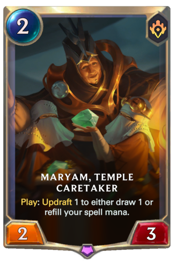 Maryam, Temple Caretaker Card