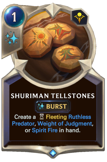 Shuriman Tellstones Card