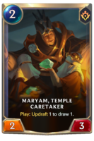Maryam, Temple Caretaker Card