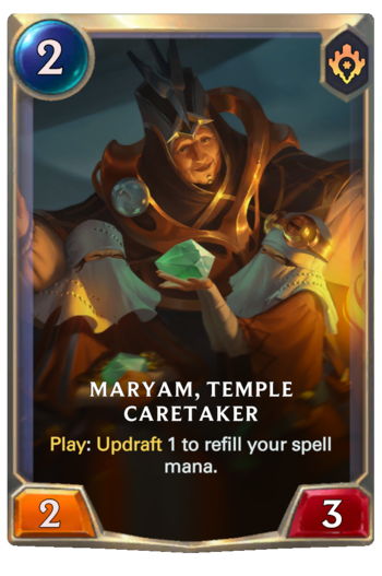 Maryam, Temple Caretaker Card