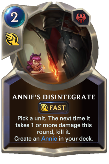 Annie's Disintegrate Card