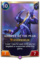 Arbiter of the Peak Card