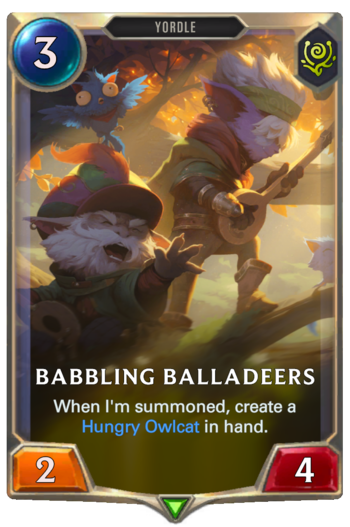 Babbling Balladeers Card