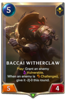 Baccai Witherclaw Card