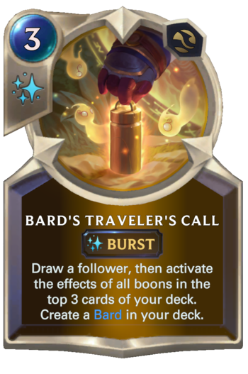 Bard's Traveler's Call Card