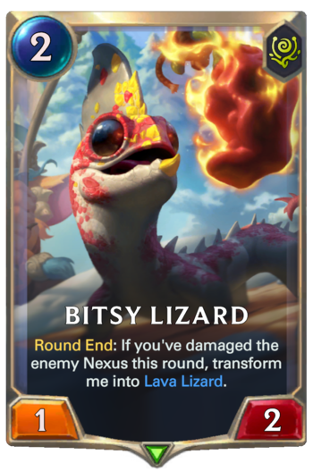 Bitsy Lizard Card