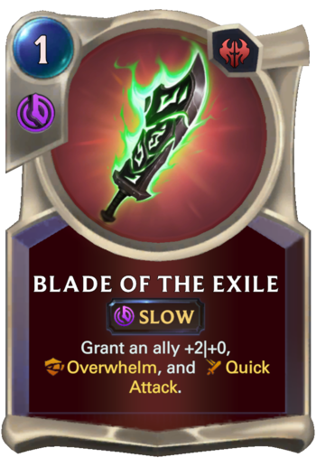 Blade of the Exile Card