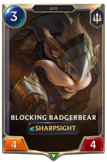 Blocking Badgerbear Card