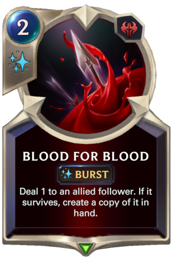 Blood for Blood Card