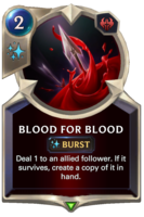Blood for Blood Card
