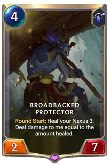 Broadbacked Protector Card
