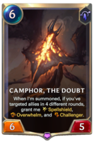 Camphor, the Doubt Card