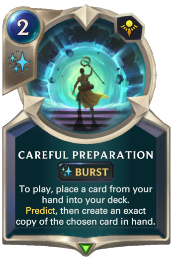 Careful Preparation Card