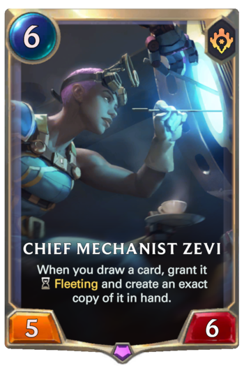 Chief Mechanist Zevi Card