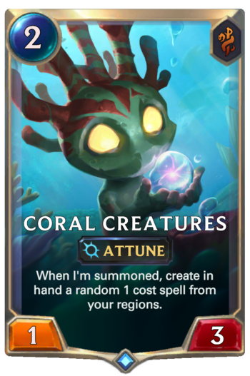 Coral Creatures Card