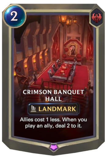 Crimson Banquet Hall Card