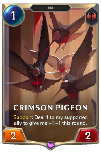 Crimson Pigeon Card