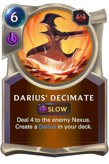 Darius's Decimate Card