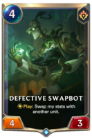 Defective Swapbot Card