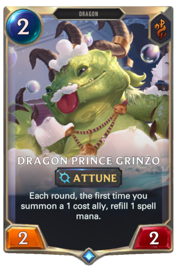 Dragon Prince Grinzo Card