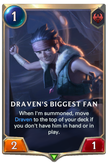 Draven's Biggest Fan Card