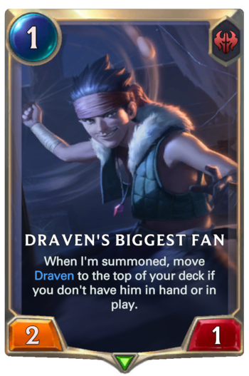 Draven's Biggest Fan Card