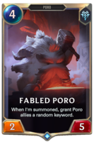 Fabled Poro Card