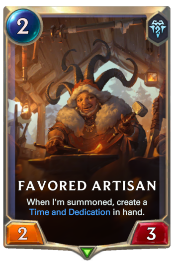 Favored Artisan Card