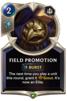 Field Promotion Card