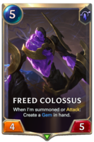 Freed Colossus Card