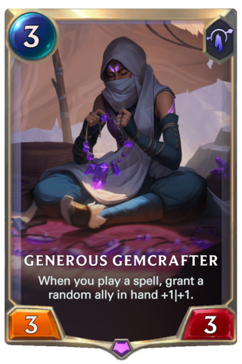 Generous Gemcrafter Card