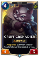 Gruff Grenadier Card