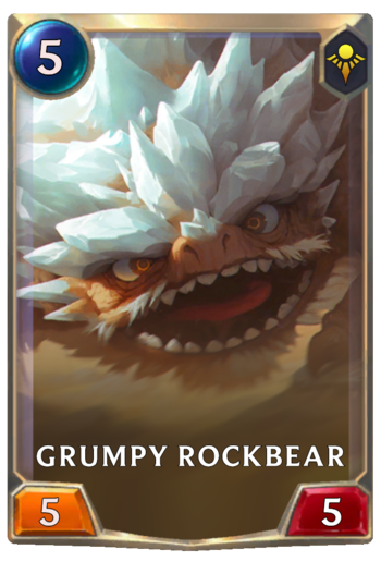 Grumpy Rockbear Card