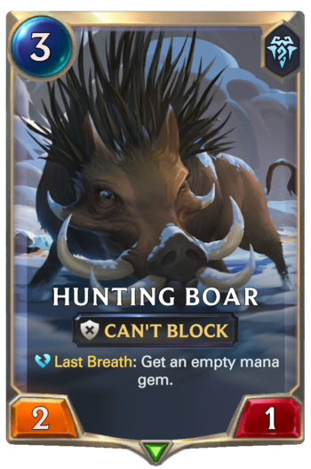 Hunting Boar Card
