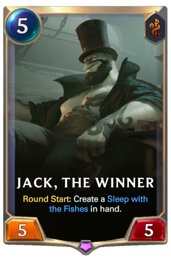 Jack, the Winner Card
