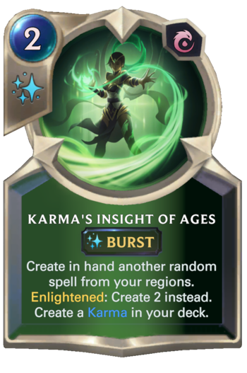 Karma's Insight of Ages Card
