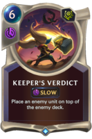 Keeper's Verdict Card