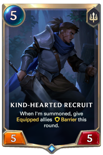 Kind-hearted Recruit Card