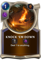 Knock 'Em Down Card