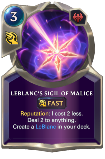 LeBlanc's Sigil of Malice Card